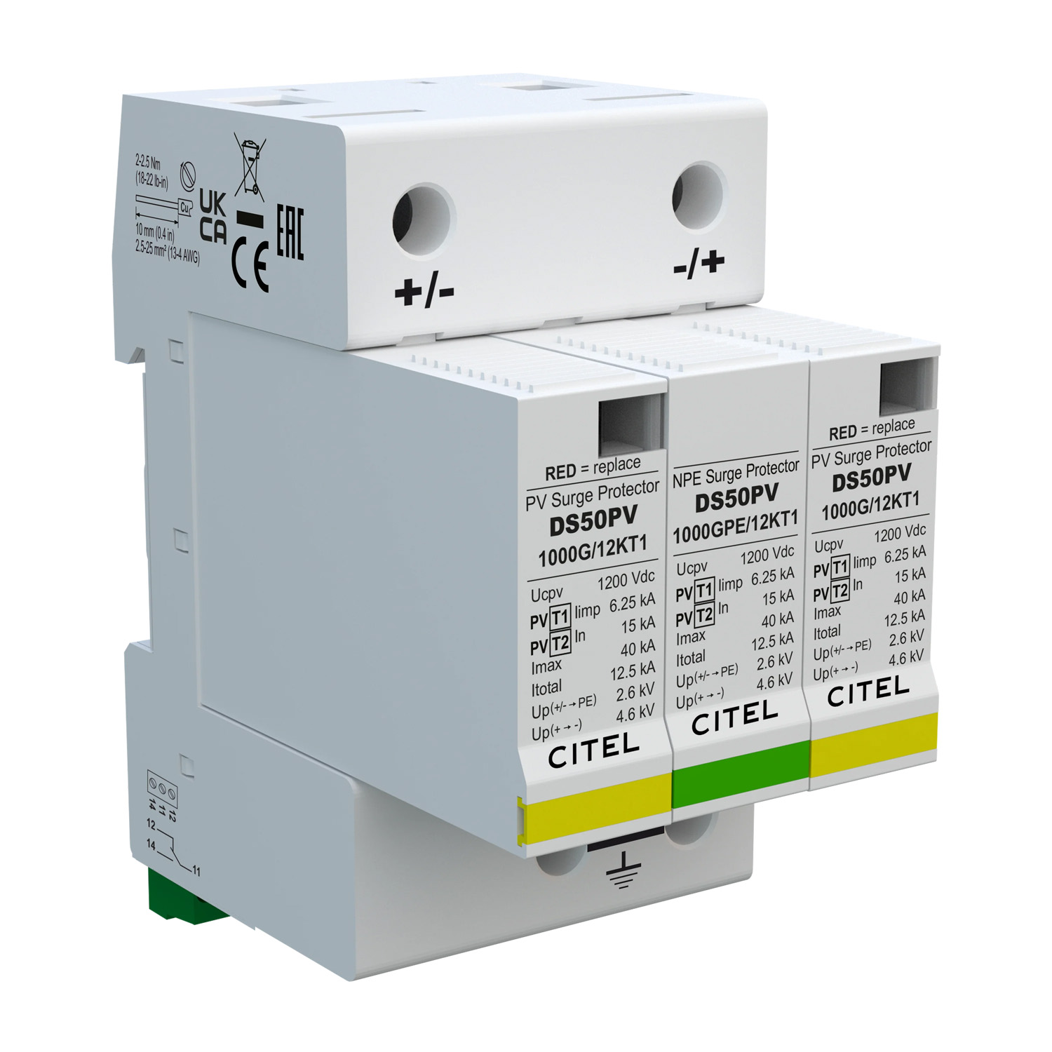 Ogranicznik - CITEL - DC T1+T2 - 482393 DS50PVS-1000-G-12KT1