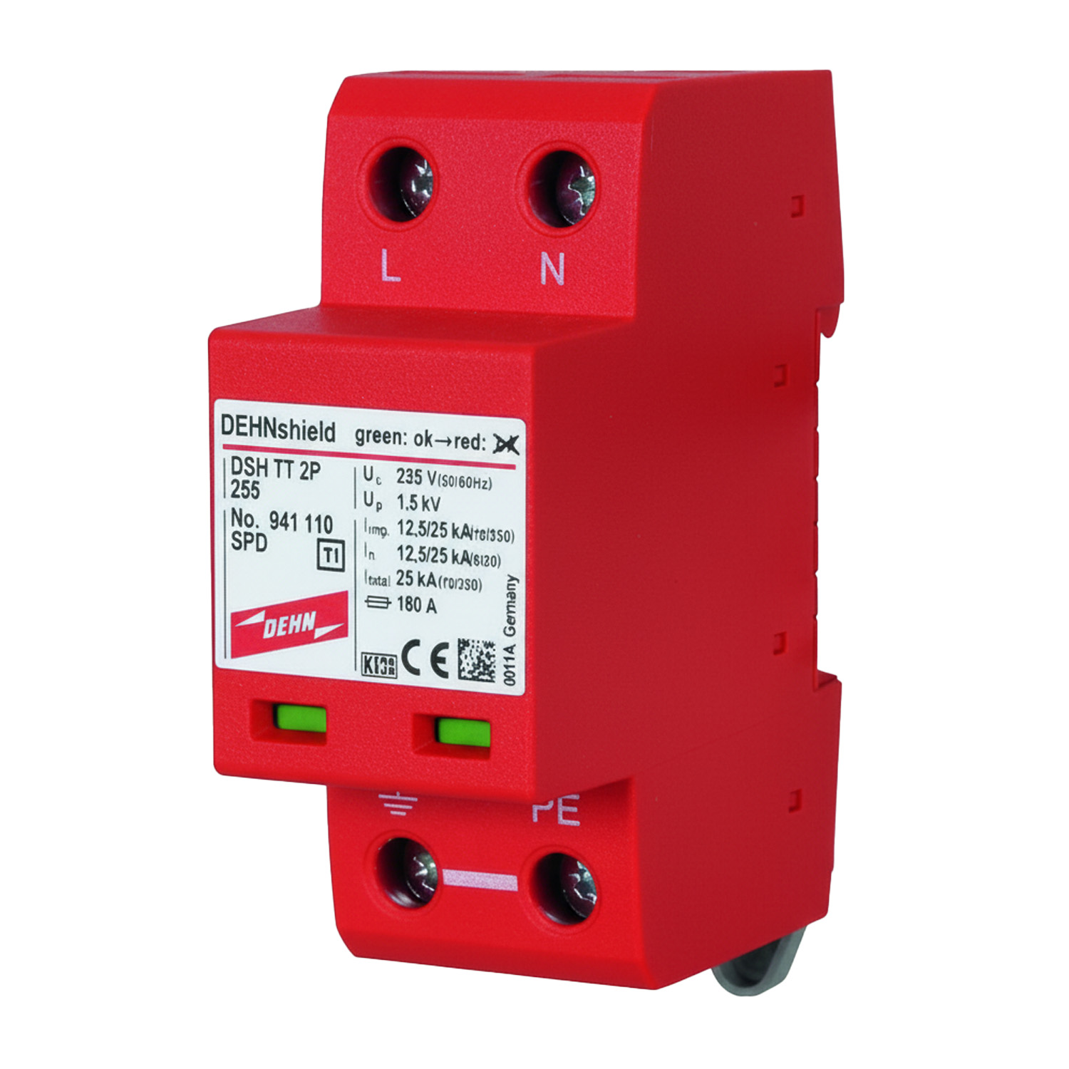 Ogranicznik - DEHN - AC 1-faza T1+T2 - 941110 DSH TNS 255VAC