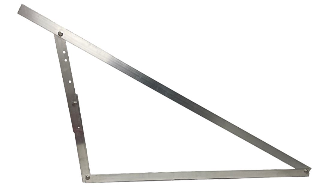 Adjustable mounting triangle - horizontal 15-35 degrees / ALU / Set